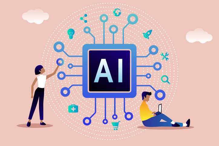 How branding in AI-driven experiences creates seamless and trustworthy interactions 4 AI technology innovative applications vector infographic to illustrate branding in AI-driven interactions.