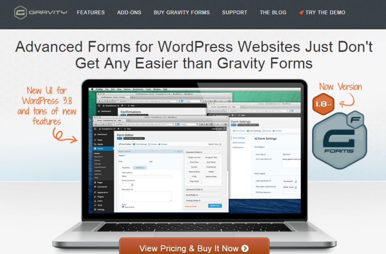 Friday Favorites - Gravity Forms 6 marketing image for gravity forms with screens