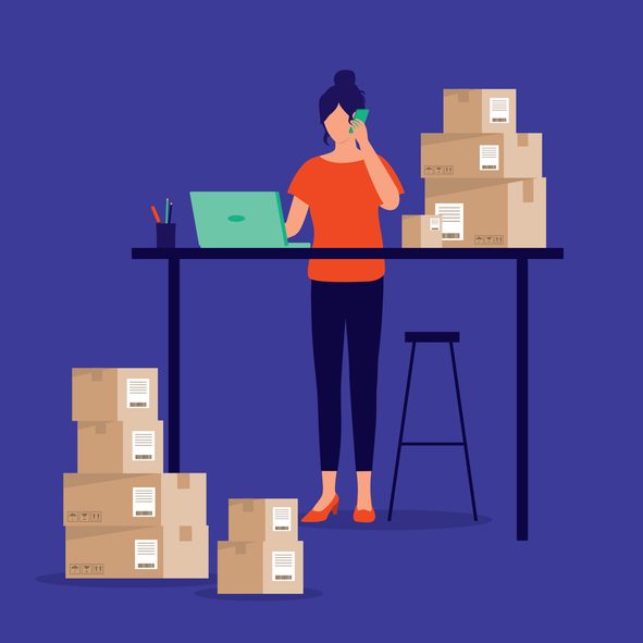 Winning B2B conversions with a friction-free user flow 14 Woman Owner Of Small Business Preparing Package For Delivery.