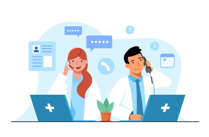 5 steps for diagnosing and improving your product’s UX strategy 10 doctors diagnosing illustration as a concept for diagnosing ux issues in saas