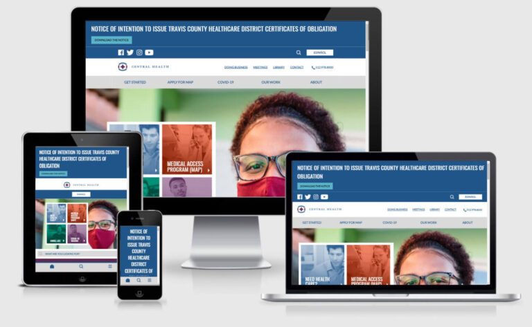 Patient-focused responsive healthcare website design 8 Central Health responsive healthcare redesign