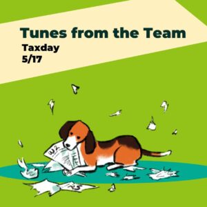 Tunes from the team: Music for navigating financial challenges 1 graphic for tunes from the team tax day, a playlist of music for navigating financial challenges