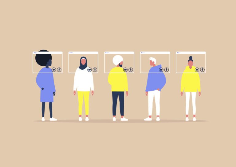 group of people on video call