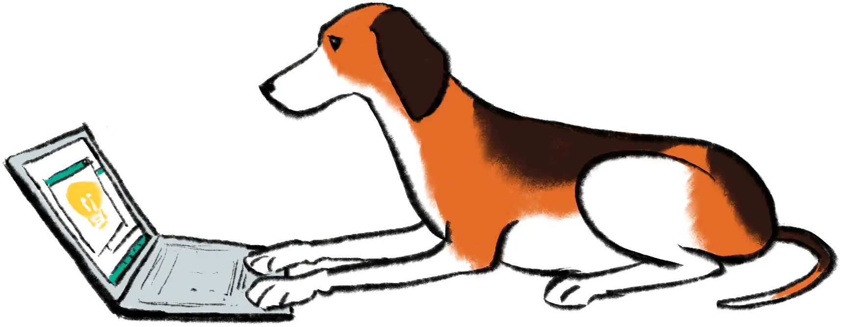 B2B integration software user research: Optimizing user workflows for seamless integration 5 illustration shows dog laying at computer