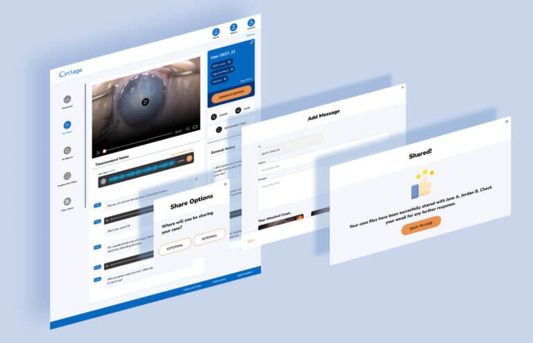 images of screens from app