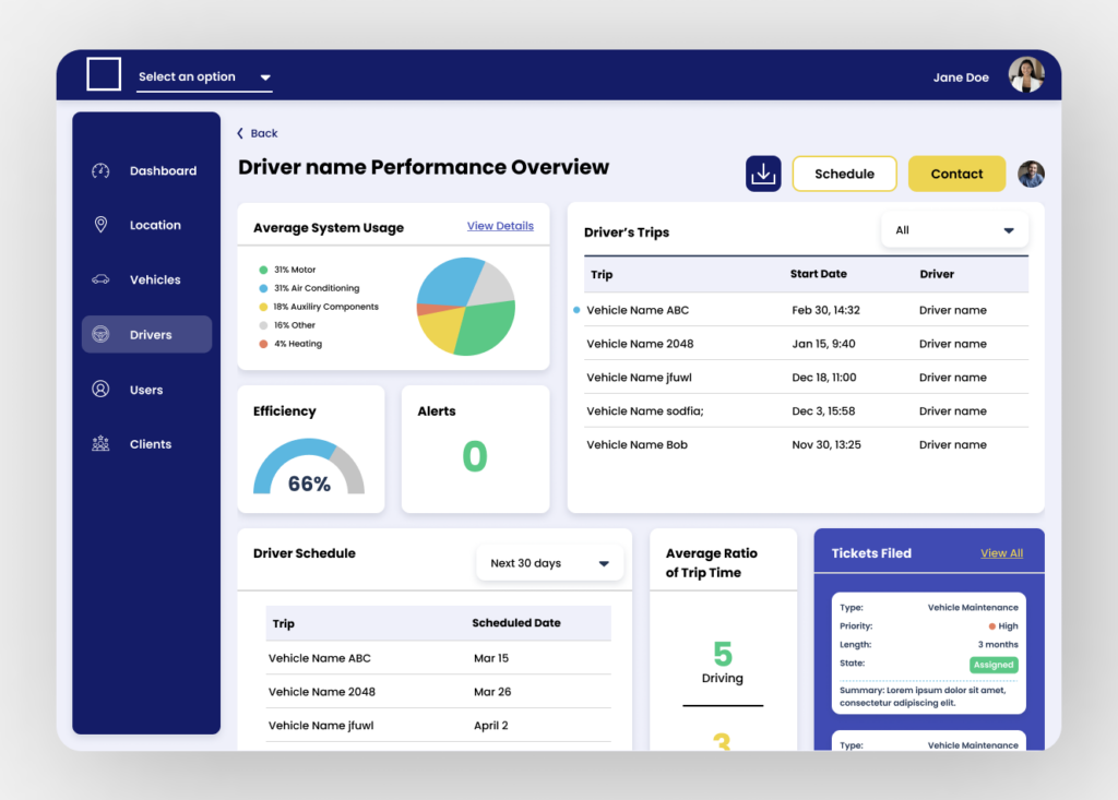 music search portal ux | Fleet management tablet app design: Improving vehicle and driver data access for commercial fleets