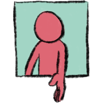 AI UX services: Design & development 5 illustration on character reaching out to shake hands