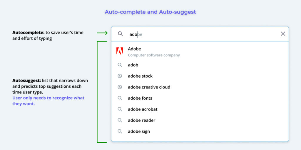 example of auto complete and auto-suggest
