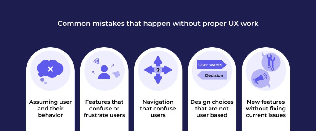 common mistakes without UX