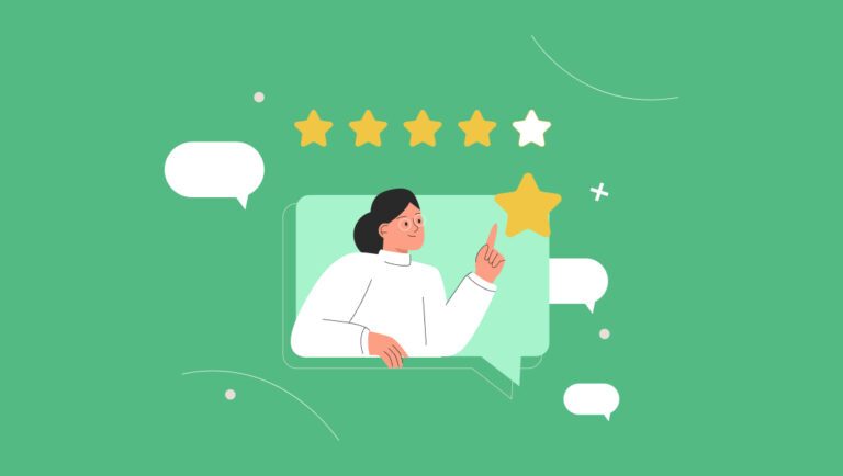 6 methods to gather user feedback 9 illustration shows character pointing at star