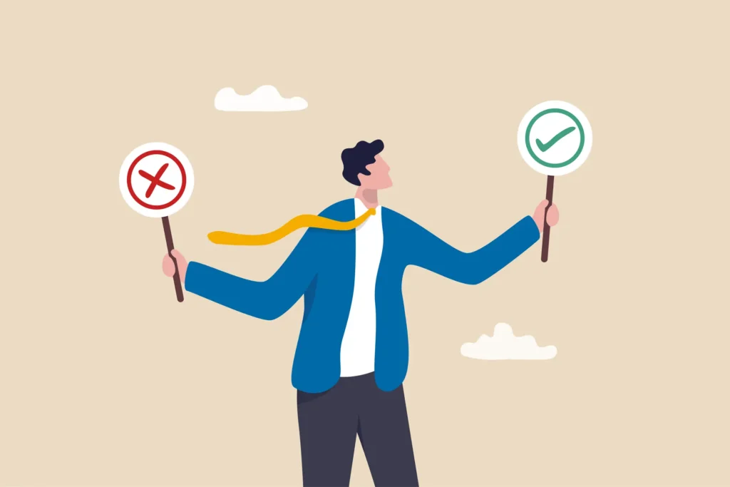 Business decision right or wrong illustration