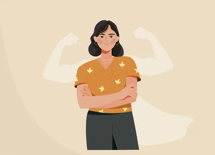 strong woman concept