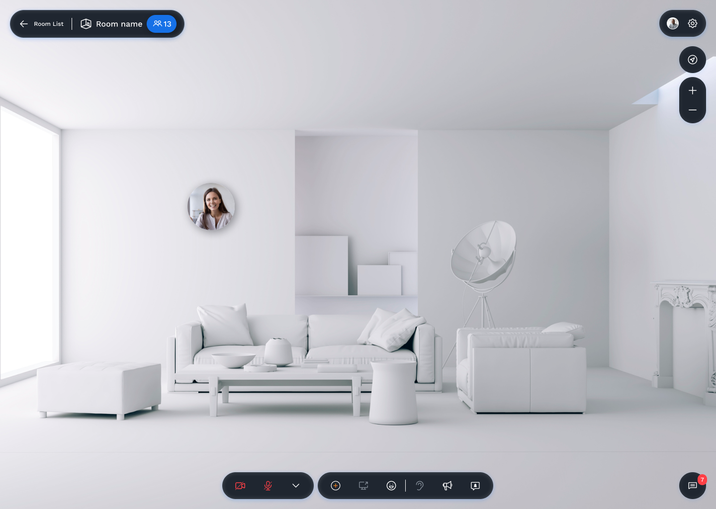 double a designed screen illustrating virtual meeting software UX
