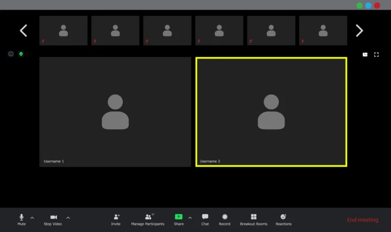 Here is video conference user interface, video calls window overlay