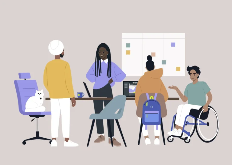 Inclusive office working on accessible B2B SaaS