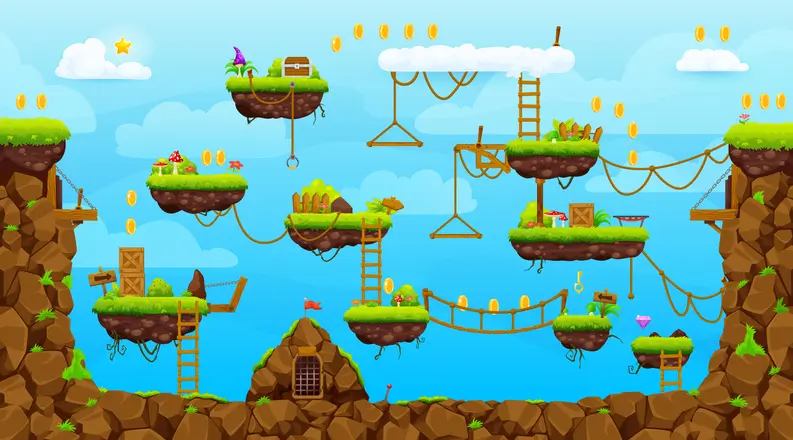 Gamification illustration from video game to illustrate gamification in ux design