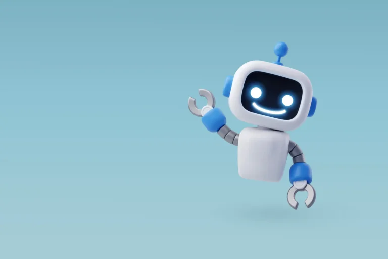 3d Vector Robot chatbot, AI in science and business, Technology and engineering concept. Eps 10 Vector.
