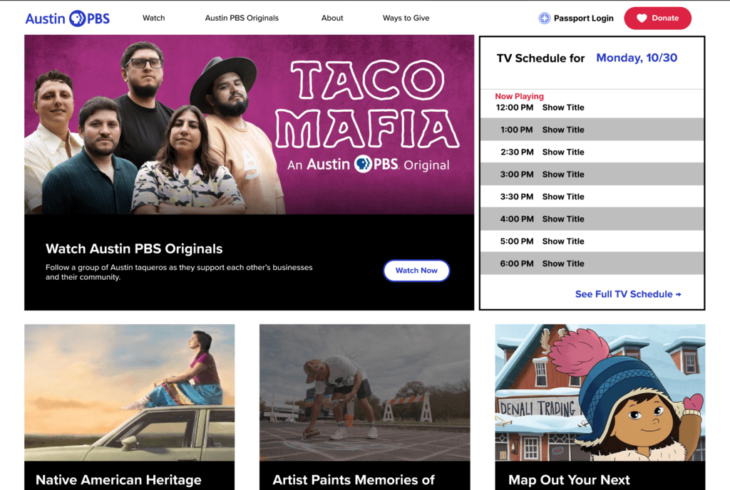 rendering of Austin PBS home following media digital strategy