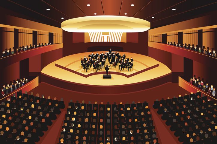 A vector illustration of classical music concert for article on arts organization redesigns