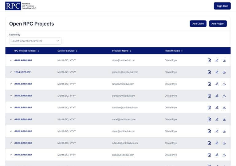 screenshot of designed screen