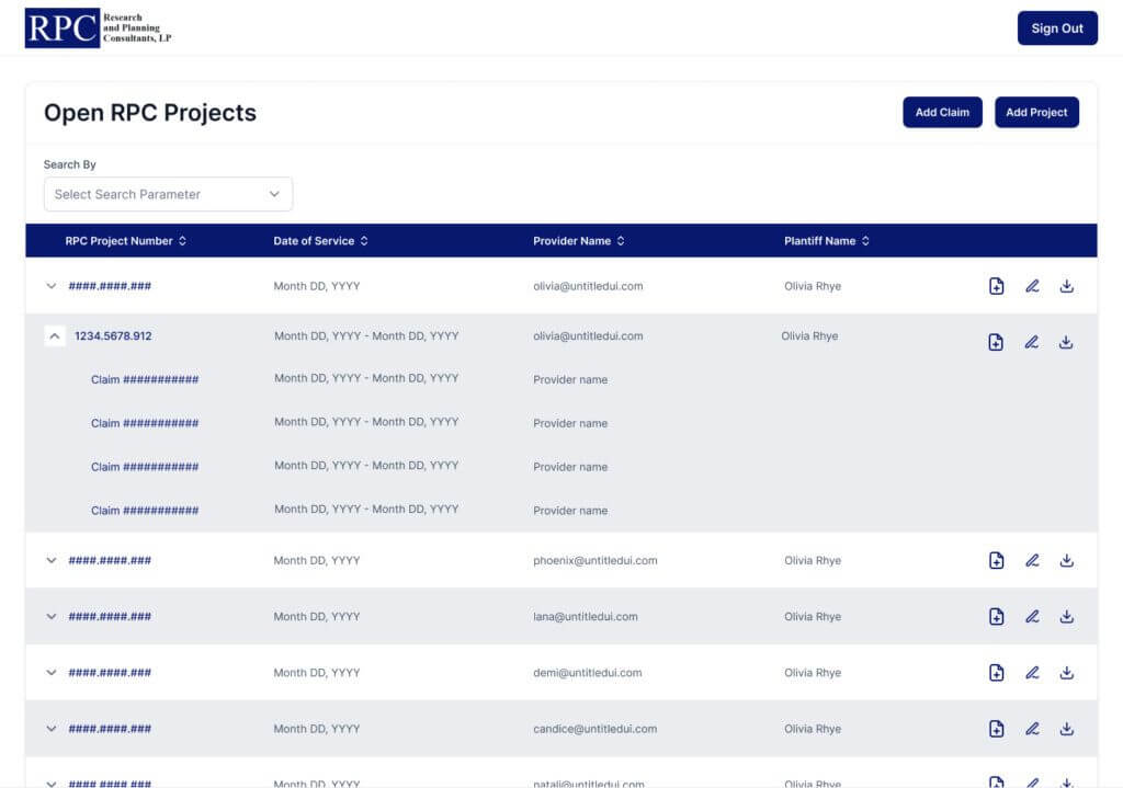 screenshot of designed screen