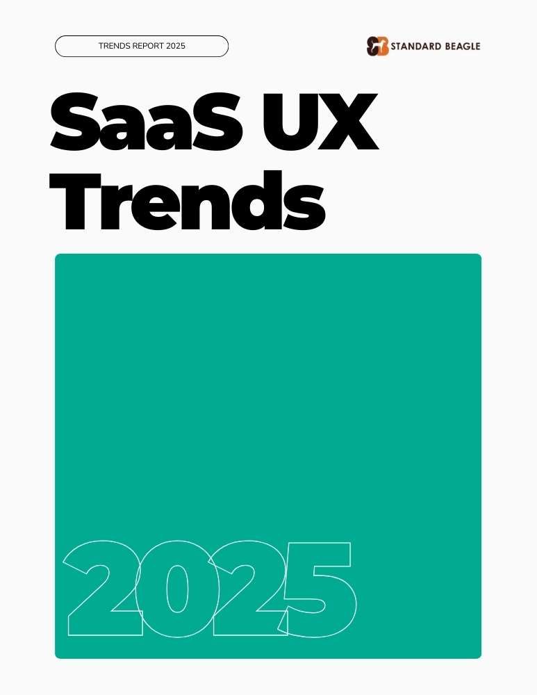 SaaS Trends Report 1 cover of saas ux trends 2025 report