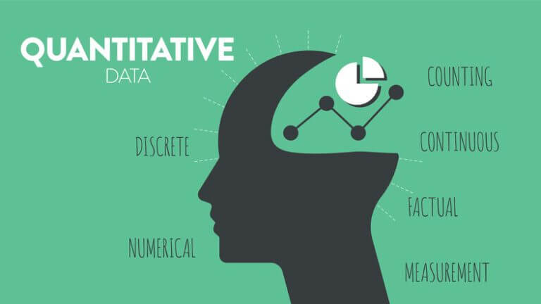The difference of Quantitative Data (numerical measurements, statistical analysis) and Qualitative Data (observations and subjective interpretations) icon infographic diagram banner template. Vector.