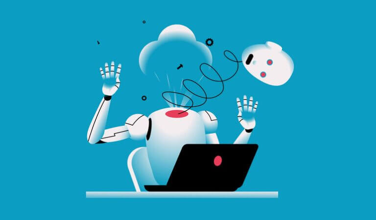 When systems apologize: Improving user trust through UX design and error message best practices 8 Robot exploding during working at computer as concept for improving user trust through UX design